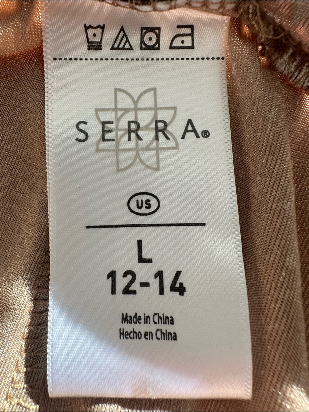 Serra champagne-gold crushed velvet pants, size 14 - Picture 9 of 12
